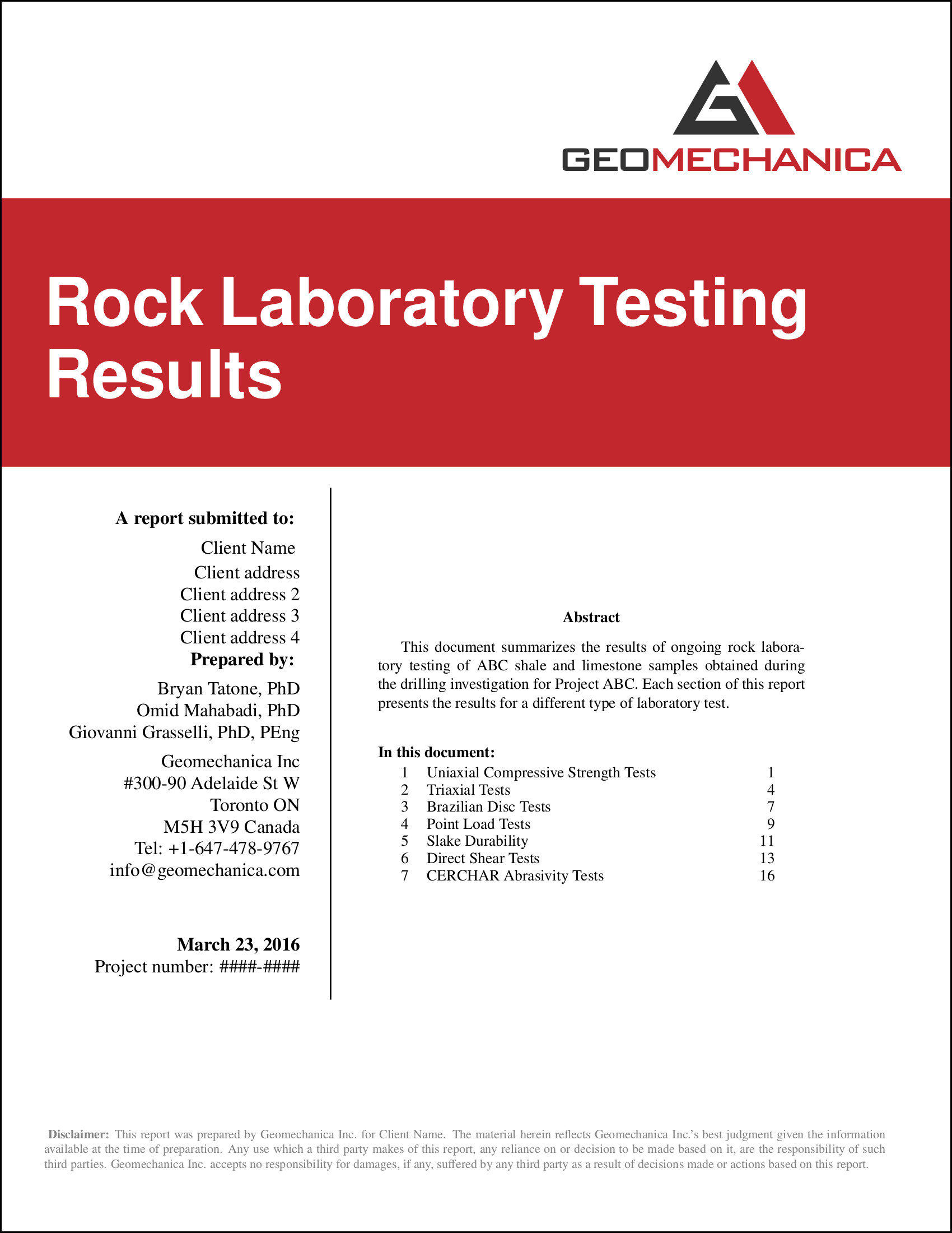 sample testing report 1